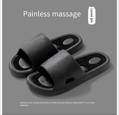 Papuci de masaj pentru bărbați și femei, acupuncte anti-alunecare de interior cu particule înțepătoare, terapie pentru talpă moale, talpă de masaj