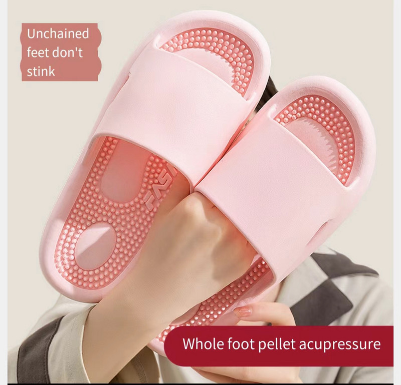 Papuci de masaj pentru bărbați și femei, acupuncte anti-alunecare de interior cu particule înțepătoare, terapie pentru talpă moale, talpă de masaj