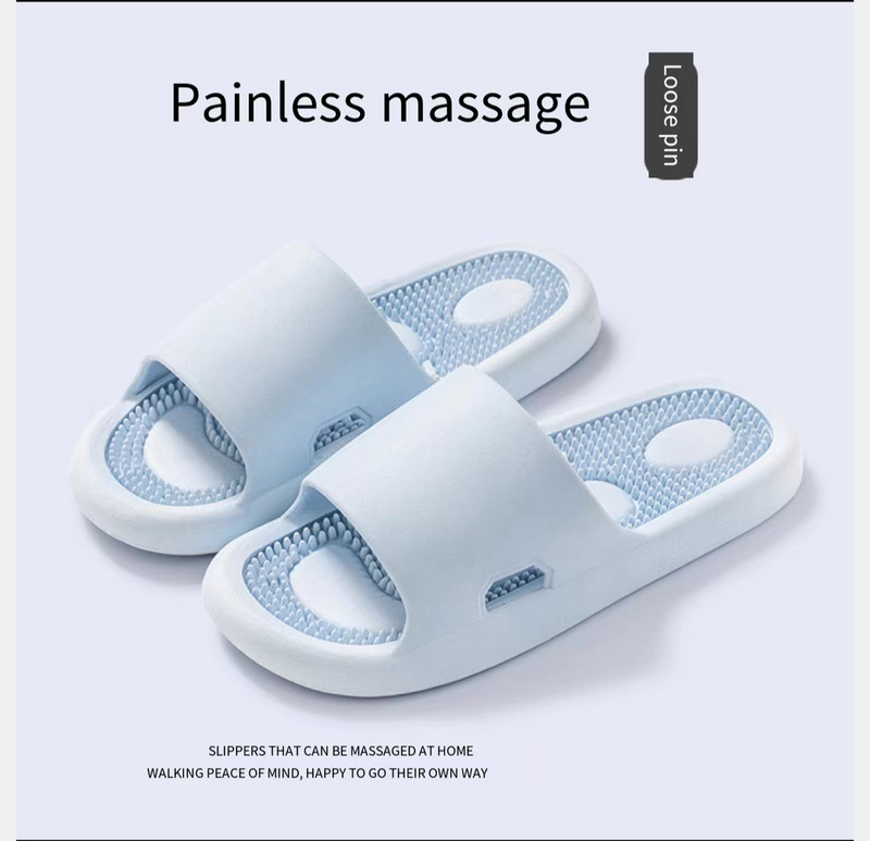 Papuci de masaj pentru bărbați și femei, acupuncte anti-alunecare de interior cu particule înțepătoare, terapie pentru talpă moale, talpă de masaj