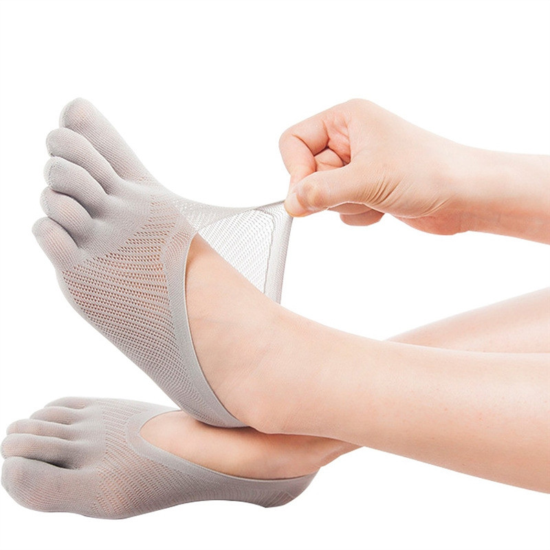 1/3/5 paari/partii naiste suvised viie sõrmega sokid Üliõhukesed naljakad varvastega nähtamatu paat Sokken hingav lühike, madal pahkluu Sox libisemisvastane