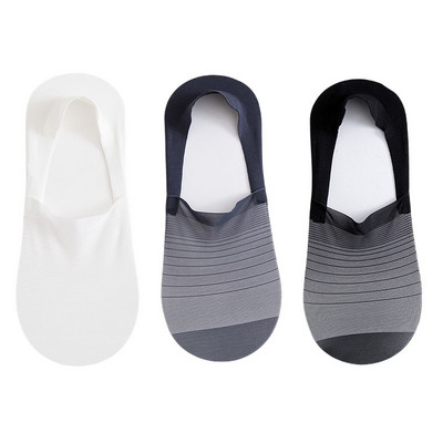 3 para muških čarapa Ljetne ultra-tanke nevidljive muške brodske čarape Elastične silikonske neklizajuće kratke svilene čarape No Show Sokken