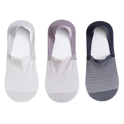 3 para muških čarapa Ljetne ultra-tanke nevidljive muške brodske čarape Elastične silikonske neklizajuće kratke svilene čarape No Show Sokken