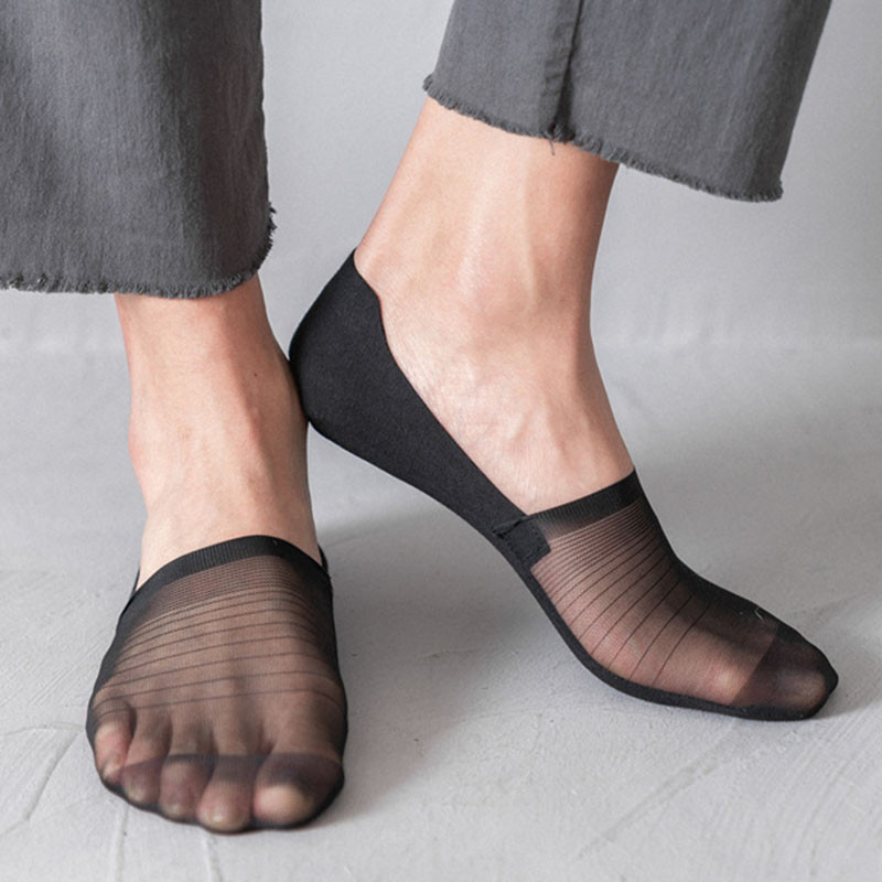 3 para muških čarapa Ljetne ultra-tanke nevidljive muške brodske čarape Elastične silikonske neklizajuće kratke svilene čarape No Show Sokken