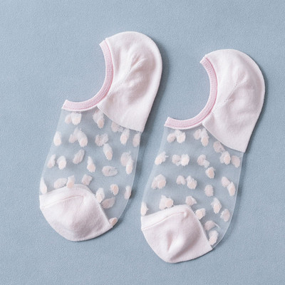 1par=2kom Čipkane čarape od kristala Prozračne ženske prozirne čipkane svilene elastične niske čarape nevidljive kratke čarape za djevojčice Ženske soks