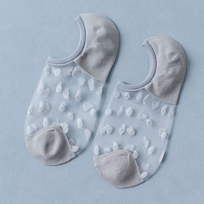 1par=2kom Čipkane čarape od kristala Prozračne ženske prozirne čipkane svilene elastične niske čarape nevidljive kratke čarape za djevojčice Ženske soks