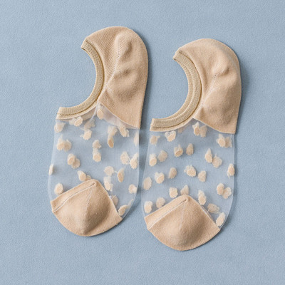 1par=2kom Čipkane čarape od kristala Prozračne ženske prozirne čipkane svilene elastične niske čarape nevidljive kratke čarape za djevojčice Ženske soks