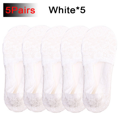 Nyári szexi csipkezokni női jégselyem virág mélyen kivágott zokni láthatatlan csúszásgátló csipke bokazokni légáteresztő csónak Sox női