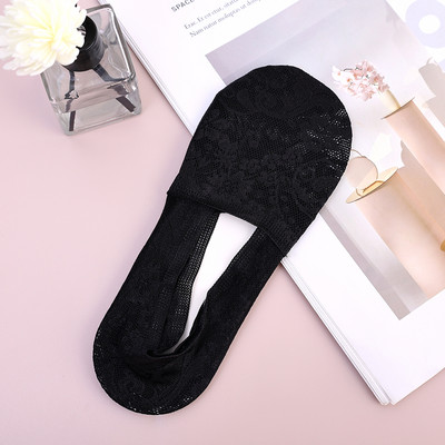 Nyári szexi csipkezokni női jégselyem virág mélyen kivágott zokni láthatatlan csúszásgátló csipke bokazokni légáteresztő csónak Sox női