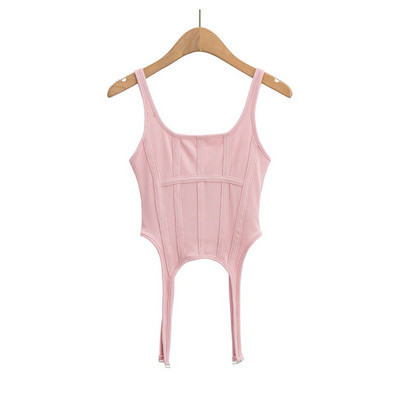 Riblja kost, prsluk u safari stilu, nepravilna majica s kukom za žene, seksi majice bez rukava s četvrtastim izrezom