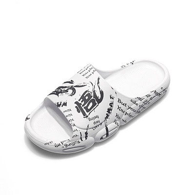 2023 Summer New In Ανδρικές παντόφλες Υπαίθρια Κορεάτικη πλατφόρμα Breathable Beach Antislip Massage Sports Lazy Off White Ανδρικές παντόφλες