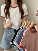 2024. Potpuno nova ženska majica kratkih rukava Kratka majica s O-izrezom Ženska majica kratkih rukava Ženska majica kratkih rukava Majice s uskim donjim dijelom Ženske košulje za mlade