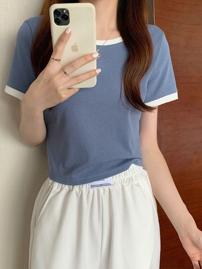 2024. Potpuno nova ženska majica kratkih rukava Kratka majica s O-izrezom Ženska majica kratkih rukava Ženska majica kratkih rukava Majice s uskim donjim dijelom Ženske košulje za mlade