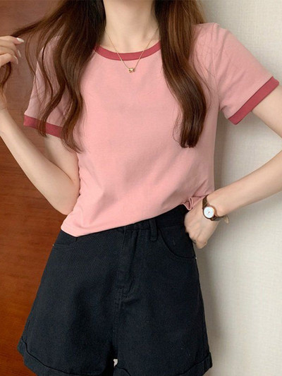 2024. Potpuno nova ženska majica kratkih rukava Kratka majica s O-izrezom Ženska majica kratkih rukava Ženska majica kratkih rukava Majice s uskim donjim dijelom Ženske košulje za mlade