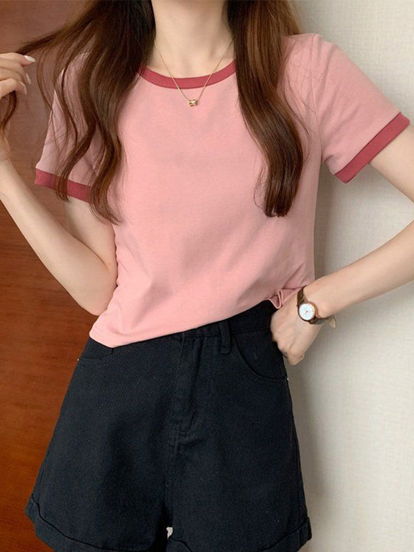 2024. Potpuno nova ženska majica kratkih rukava Kratka majica s O-izrezom Ženska majica kratkih rukava Ženska majica kratkih rukava Majice s uskim donjim dijelom Ženske košulje za mlade