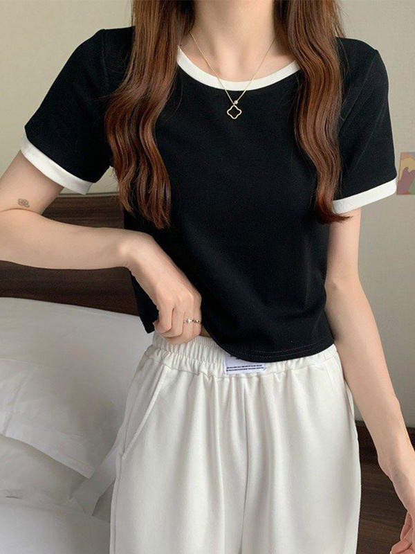 2024. Potpuno nova ženska majica kratkih rukava Kratka majica s O-izrezom Ženska majica kratkih rukava Ženska majica kratkih rukava Majice s uskim donjim dijelom Ženske košulje za mlade