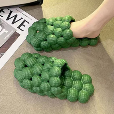 2023. aasta unisex suvised naised õues paksud pehme põhjaga sussid mullimassaažiga litši sandaalid ühevärvilised sandaalid paarisussid