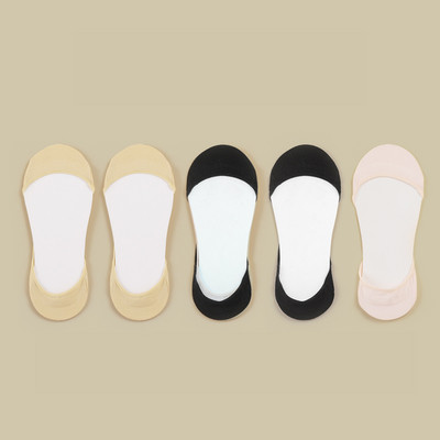 Čarape ženske pamučne nevidljive ljetne tanke prozračne mekane silikonske neklizajuće modne za visoke pete Čarape s čamcem Čarape s potplatom 5 pari