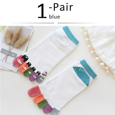 Armsad pahkluu ja 5 sõrmega sokid, paat naine puuvillane karu, jaotav valge mood, vabaaja harajuku tüdruk, varba sokid, 4 hooaega