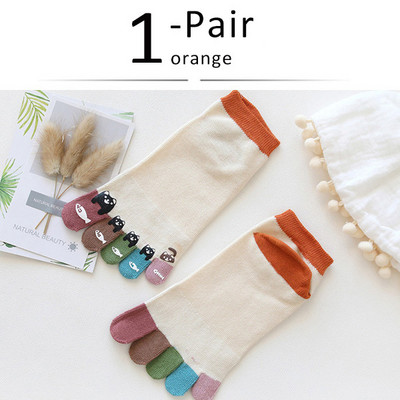 Armsad pahkluu ja 5 sõrmega sokid, paat naine puuvillane karu, jaotav valge mood, vabaaja harajuku tüdruk, varba sokid, 4 hooaega