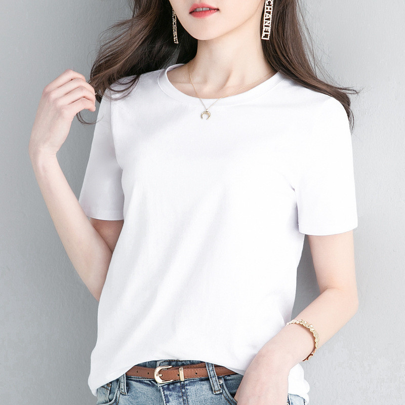 MRMT 2024 uhiuus suvine naiste T-särk Lühikeste varrukatega puuvillane Poole varrukatega T-särk naistele Pure Color Tops T-särk