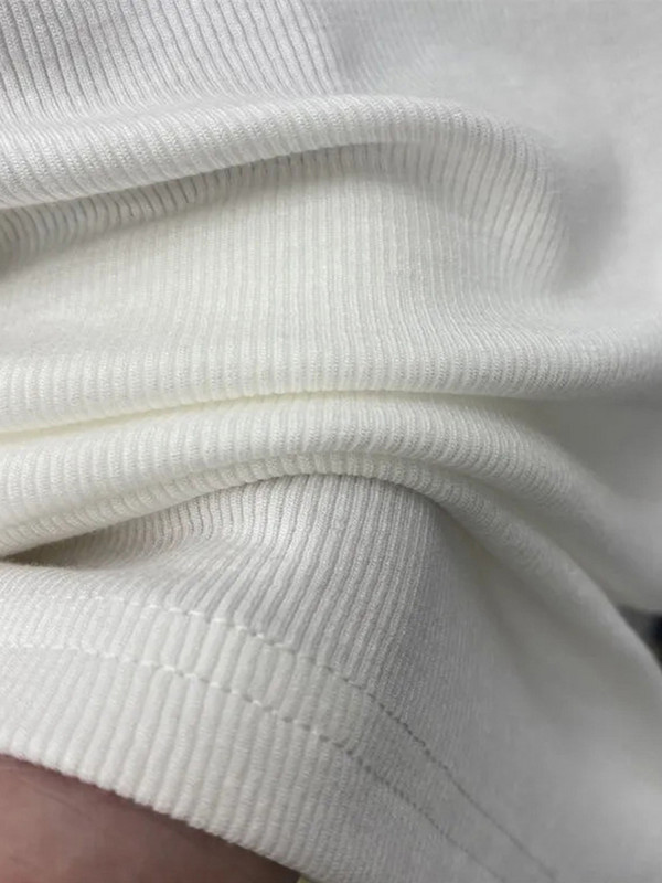 Menetes rövid ujjú női pólók nyári új 2024 garbós, tömör vékony, elasztikus, hosszú ujjú, fenékre húzódó női pólók