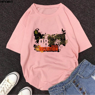 2024 Summer Street Fashion γυναικεία ρούχα T-shirt καρτούν ρετρό γραφικά εκτύπωση Casual άνετα κοντομάνικα Μπλουζάκια μεγάλου μεγέθους