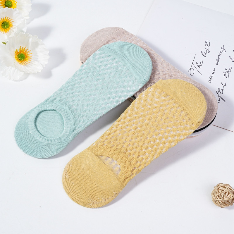 Naiste paadi sokid suvised õhukesed võrgusilmad hingavad ühevärvilised Kõik sobivad sokid Naistele mõeldud libisemiskindlad nähtamatud madalad sokid