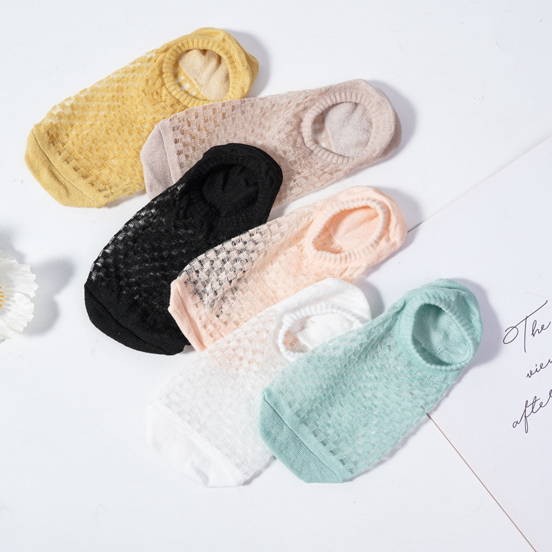 Naiste paadi sokid suvised õhukesed võrgusilmad hingavad ühevärvilised Kõik sobivad sokid Naistele mõeldud libisemiskindlad nähtamatud madalad sokid