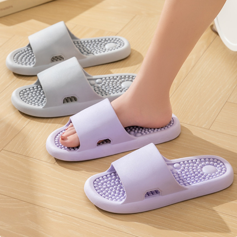 Férfi Otthon Masszázs Papucsok Pár Fürdőszoba Csúszásmentes Szandál Női Alkalmi vastag alsó egyszínű Kényelmi Cipők Zapato Mujer