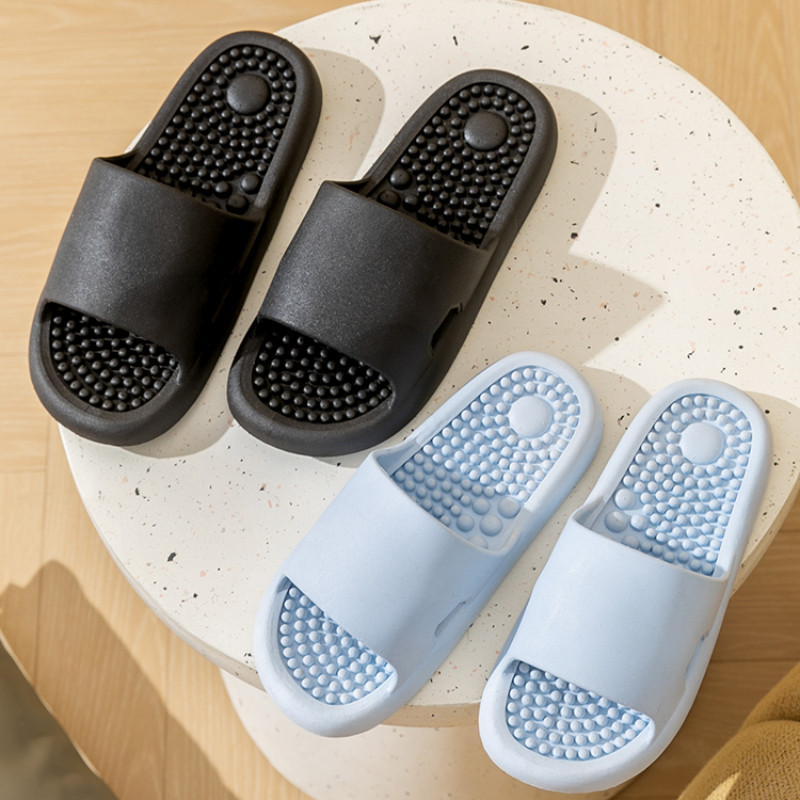Férfi Otthon Masszázs Papucsok Pár Fürdőszoba Csúszásmentes Szandál Női Alkalmi vastag alsó egyszínű Kényelmi Cipők Zapato Mujer