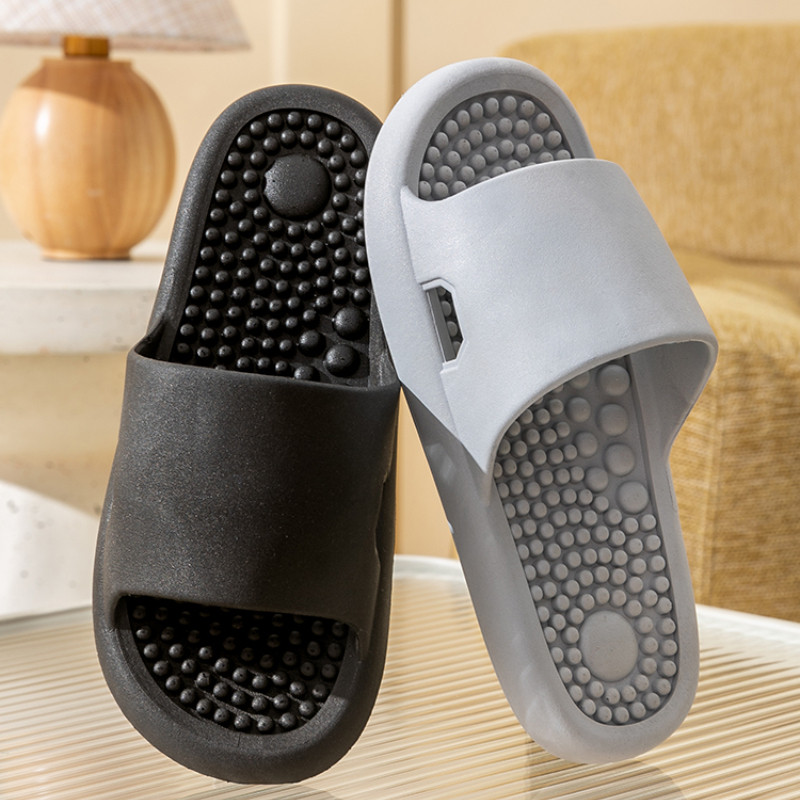 Férfi Otthon Masszázs Papucsok Pár Fürdőszoba Csúszásmentes Szandál Női Alkalmi vastag alsó egyszínű Kényelmi Cipők Zapato Mujer