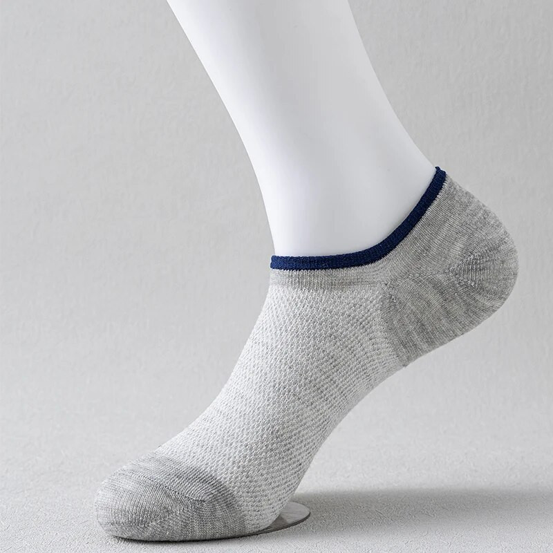 5 pár férfi/női csónakzokni, láthatatlan mélyen kivágott szilikon csúszásgátló, nyári bokaálló zokni, hálós, légáteresztő