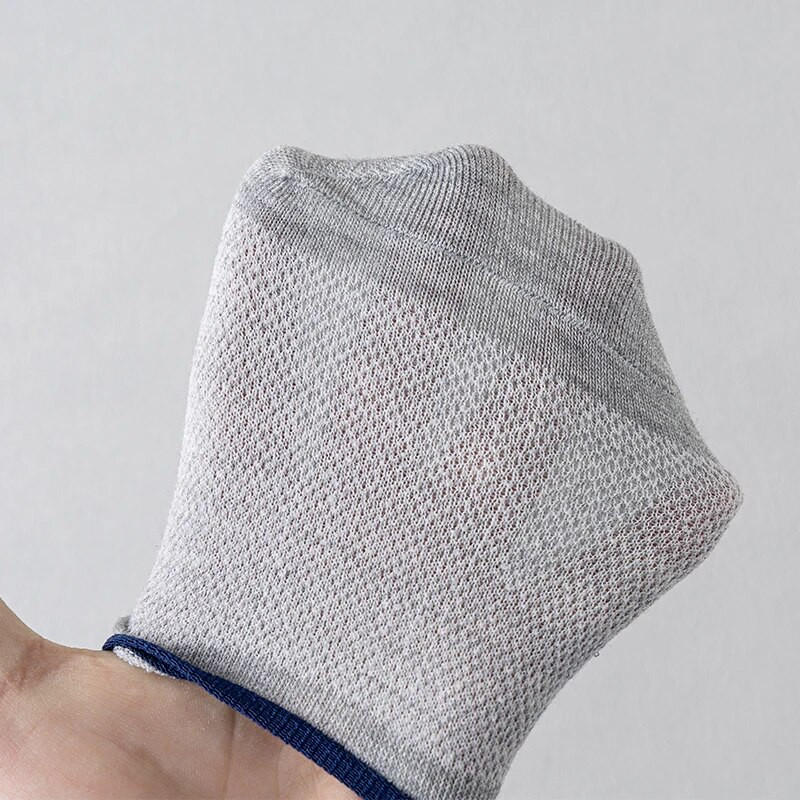 5 pár férfi/női csónakzokni, láthatatlan mélyen kivágott szilikon csúszásgátló, nyári bokaálló zokni, hálós, légáteresztő