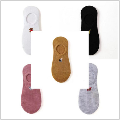10 tükki = 5 paari/partii Nähtamatud multifilmi puuvillased hingavad sokid naiste suvetüdrukud vabaaja lühikeste pahkluu paat madala lõikega Lady Sox