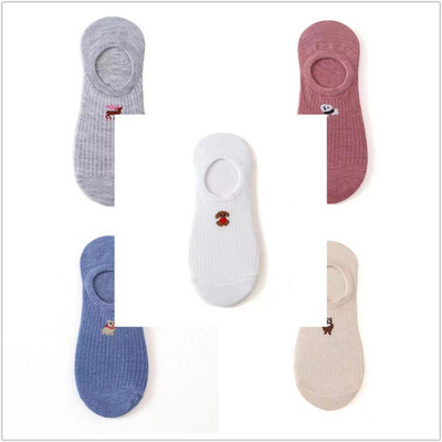 10 tükki = 5 paari/partii Nähtamatud multifilmi puuvillased hingavad sokid naiste suvetüdrukud vabaaja lühikeste pahkluu paat madala lõikega Lady Sox