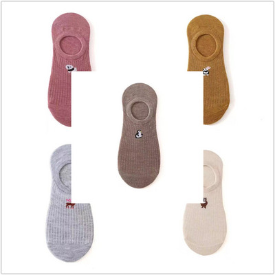 10 tükki = 5 paari/partii Nähtamatud multifilmi puuvillased hingavad sokid naiste suvetüdrukud vabaaja lühikeste pahkluu paat madala lõikega Lady Sox