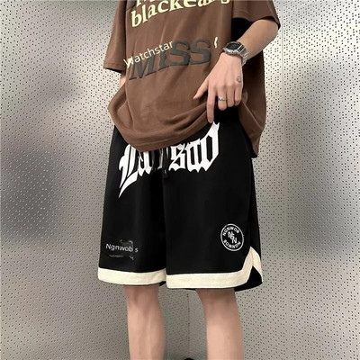 Ljetne trendi ležerne kratke hlače za muškarce American Vibe Retro široke svestrane hlače s pet točaka High Street trendi košarkaške hlače