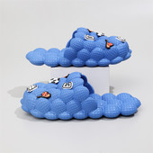 Papuci cu bule moale pentru bărbați, EVA, acasă, femei, papuci cu bule, papuci Eva de vară pentru interior, cu degetul închis, papuci de cuplu anti-alunecare