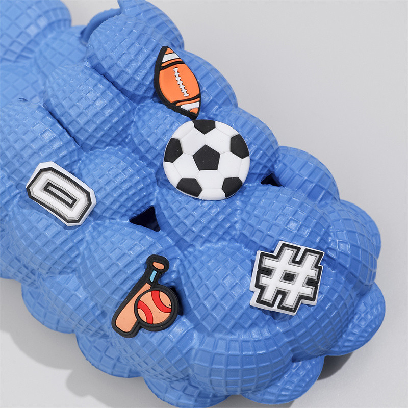 Papuci cu bule moale pentru bărbați, EVA, acasă, femei, papuci cu bule, papuci Eva de vară pentru interior, cu degetul închis, papuci de cuplu anti-alunecare