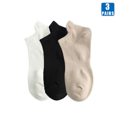 3 paari puuvillaseid sokke naistele meestele, lühikeste pahkluudega, kvaliteetsed hingavad suvised vabaajamoelised madala lõikega naiste sokid