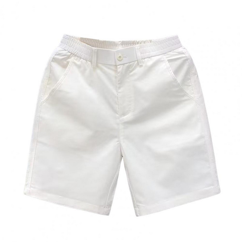 Muške kratke hlače s elastičnim strukom Muške ljetne ležerne kratke hlače srednjeg rasta s elastičnim pojasom Kratke hlače za plažu Jednobojne ravne široke nogavice široke
