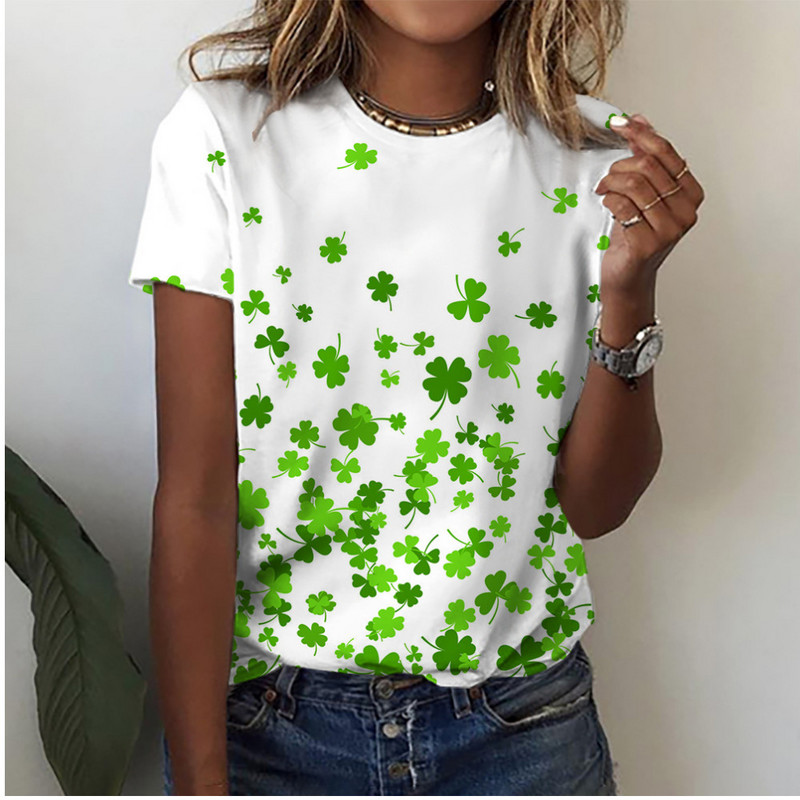 2024 Nou stil de plante, inspirat de natură, flori și frunze, timp liber, tricou pentru femei unic, proaspăt și vibrant