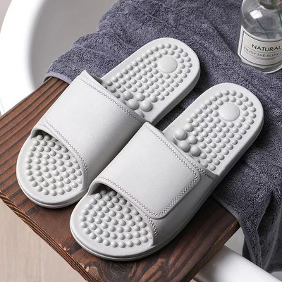 Talpmasszázs műanyag papucs férfiaknak nyáron beltéri, fürdőszobás, zuhanyzós, csúszásmentes háztartási, nyári férfi menő papucs