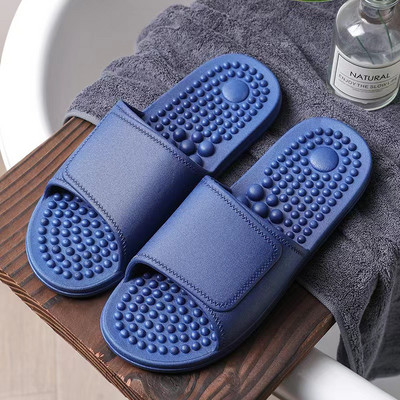 Talpmasszázs műanyag papucs férfiaknak nyáron beltéri, fürdőszobás, zuhanyzós, csúszásmentes háztartási, nyári férfi menő papucs