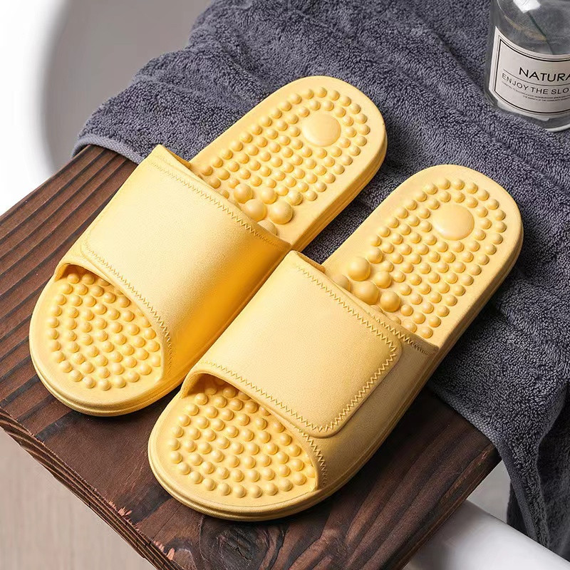 Talpmasszázs műanyag papucs férfiaknak nyáron beltéri, fürdőszobás, zuhanyzós, csúszásmentes háztartási, nyári férfi menő papucs