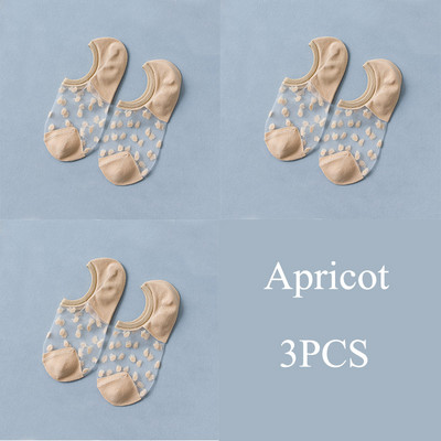 3 perechi/set șosete din dantelă de cristal vară femei dantelă transparentă mătase flori fete elastice invizibile șosete scurte barca femei șosete