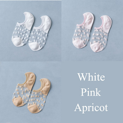 3 perechi/set șosete din dantelă de cristal vară femei dantelă transparentă mătase flori fete elastice invizibile șosete scurte barca femei șosete