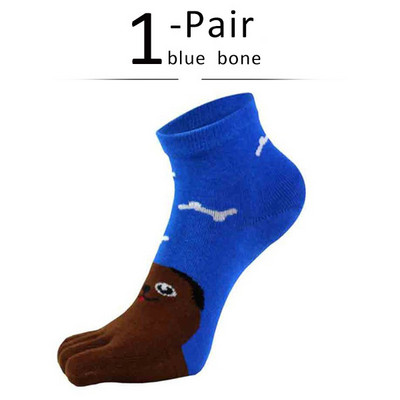 Tiszta pamut női lány ötujjas boka zokni aranyos állat medve macska nyúl újdonság divat fiatal, nem látható zokni lábujjakkal Rajzfilm