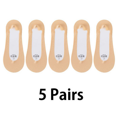5 paari silikoonist libisemisvastased naiste sokid jääsiidist suvised hingavad sokid sussid madala lõikega paadi sokid puuvillast põhjaga kiire kohaletoimetamine