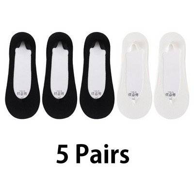 5 paari silikoonist libisemisvastased naiste sokid jääsiidist suvised hingavad sokid sussid madala lõikega paadi sokid puuvillast põhjaga kiire kohaletoimetamine